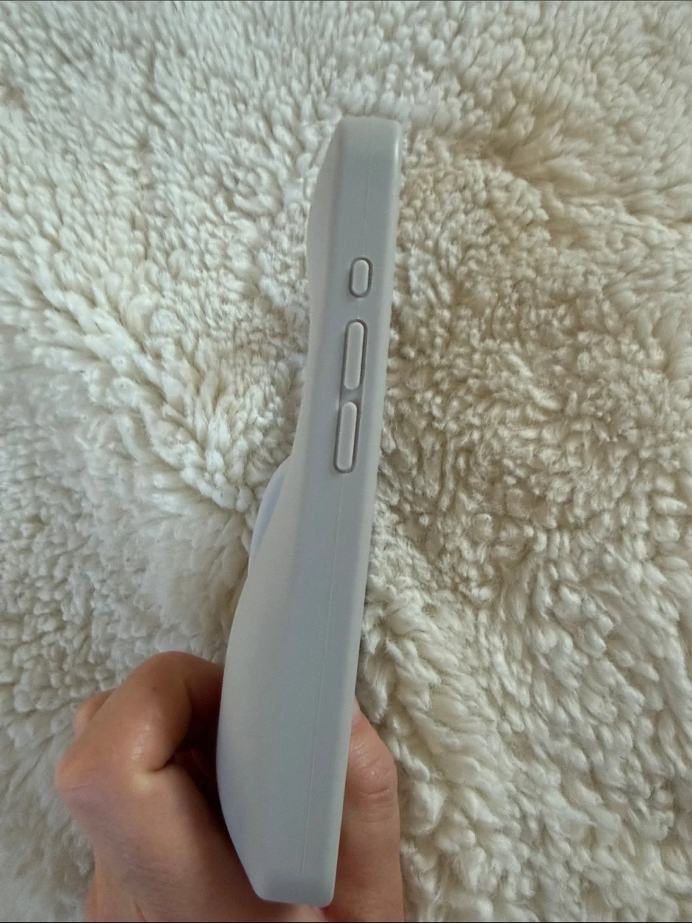 RHODE Soft-Touch Sculpted Light Gray Phone Case